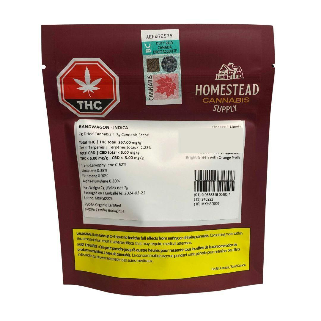Homestead - Bandwagon Indica - 7g