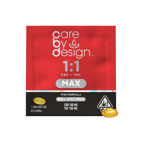 1:1 MAX CBD + HIGHER THC FULL SPECTRUM SOFT GEL CAPSULE SINGLE 100MG