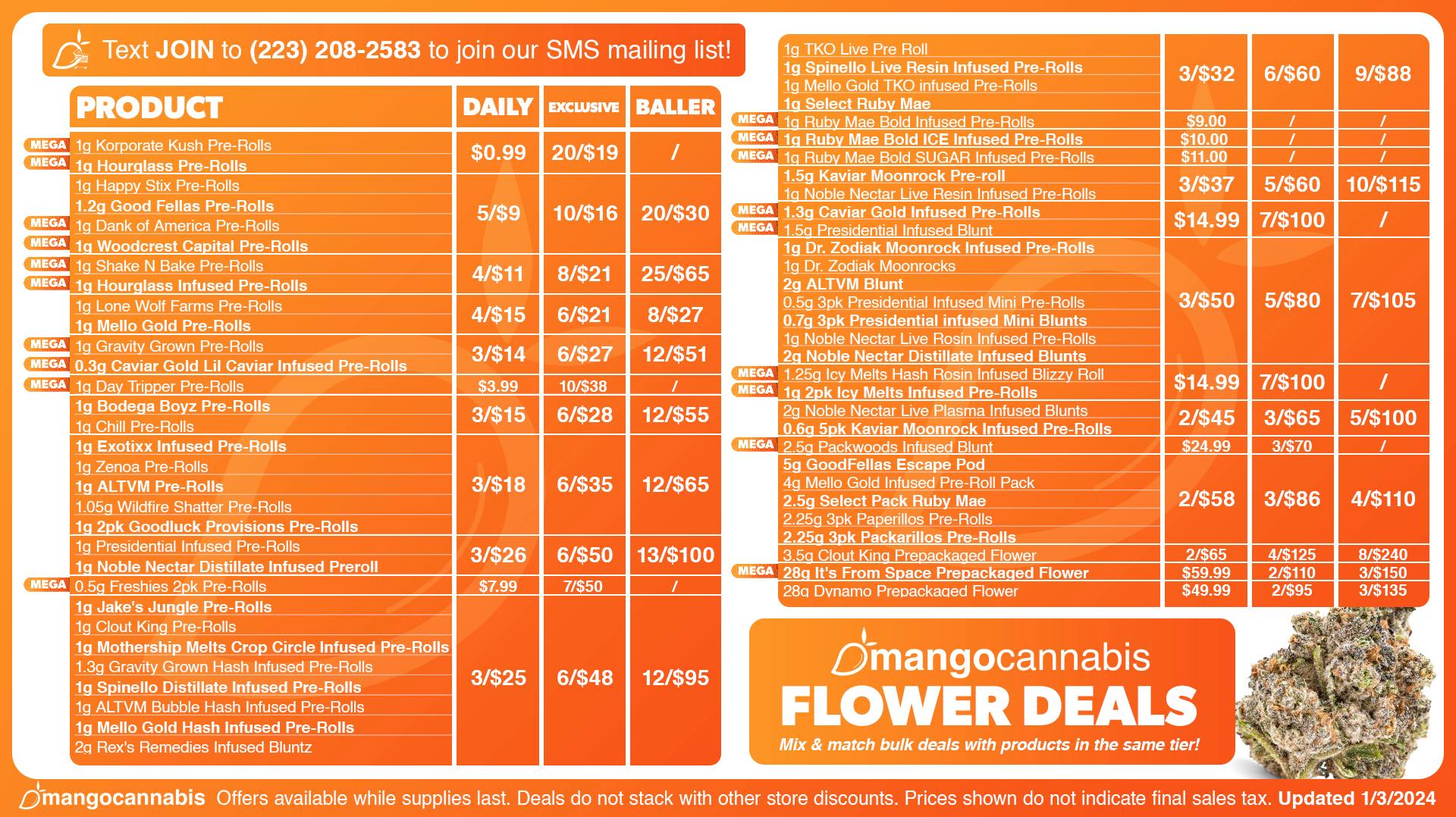 20 OFF DeliStyle Flower at Mango Cannabis Edmond Weedmaps