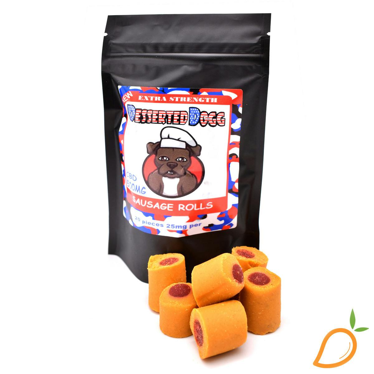 500mg CBD Sausage Rolls Desserted Dog