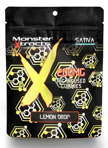 Monster Xtracts - Lemon Drop - 200mg Gummies (10x20mg)
