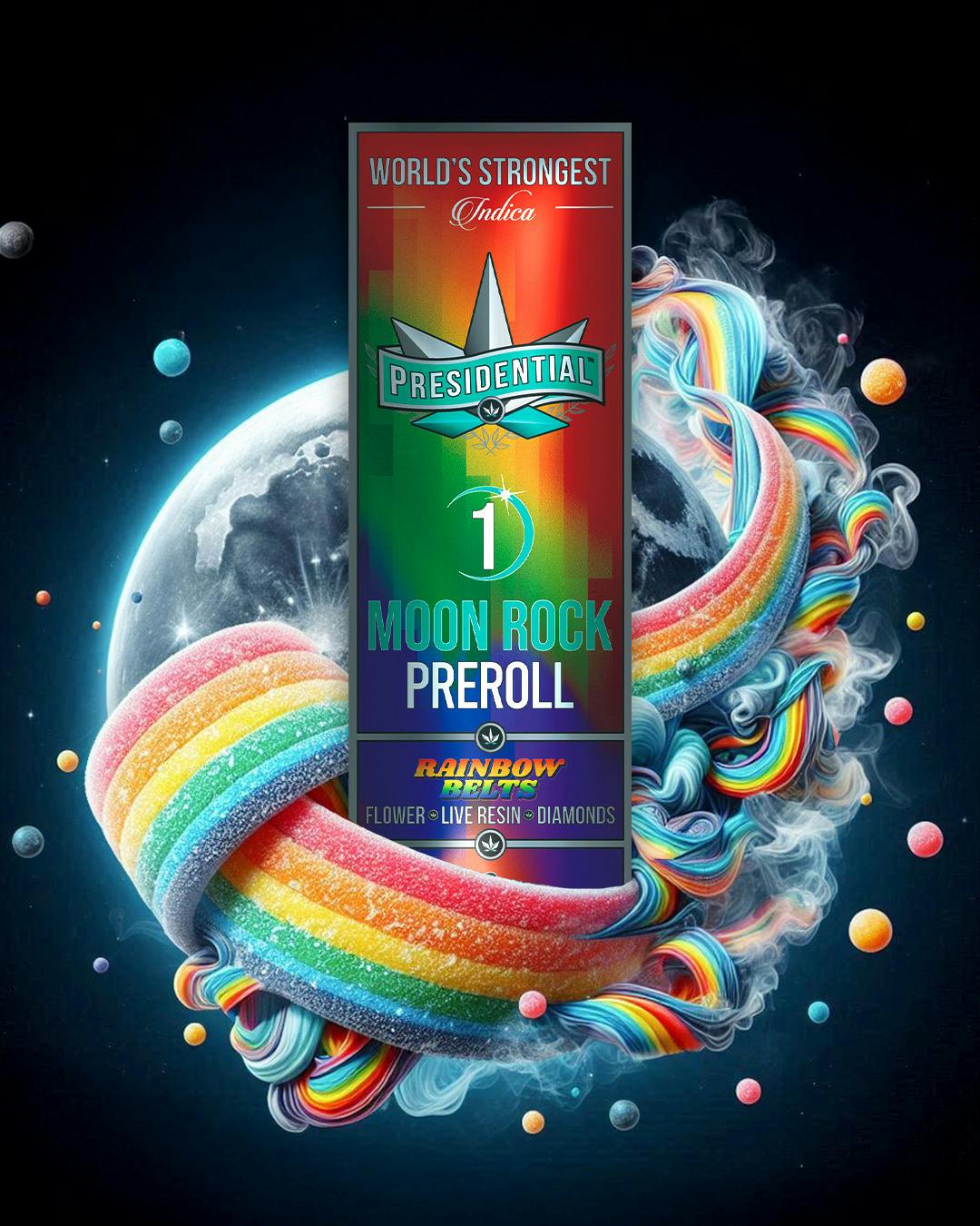 Presidential - Rainbow Belts - Infused Pre Rolls (1g)