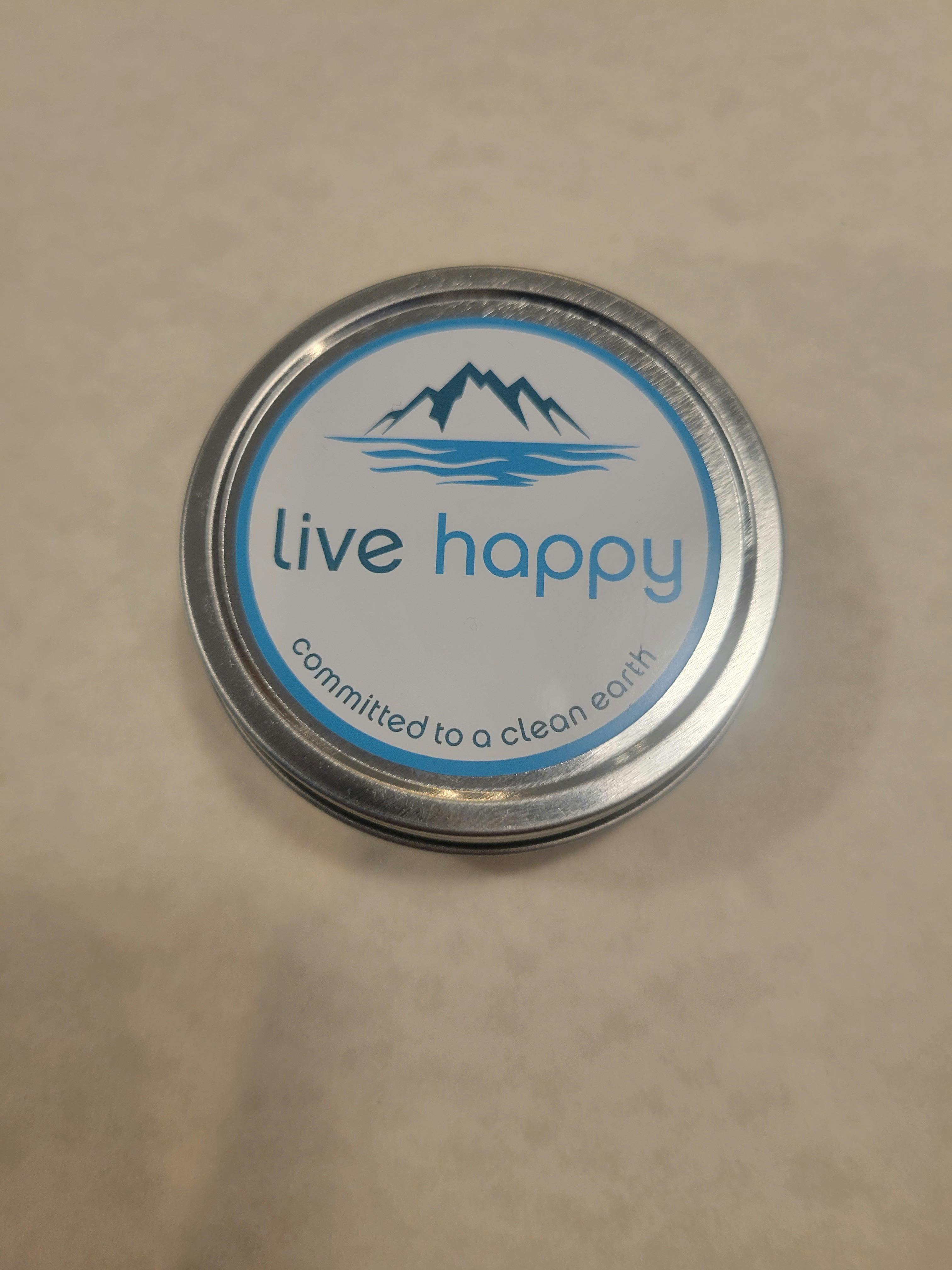 Live Happy - Portable Tin Ashtray