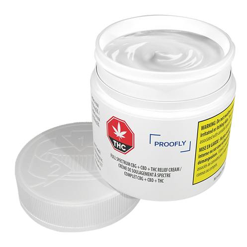Proofly - Full Spectrum CBG + CBD + THC Relief Cream 100g