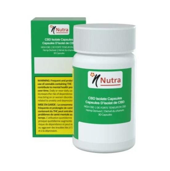 Naturally Nutra - CBD 100mg Isolate Capsules 30pk