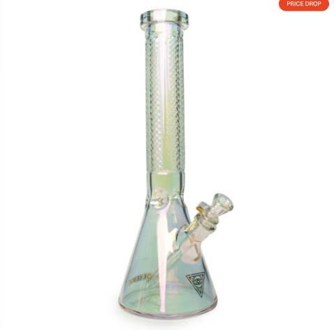 Red Eye - 15" 7mm Thick Traditions Series Beaker Bong Metallic Rainbow Terminator
