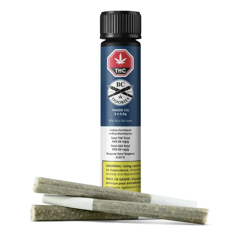 BC Doobies - Tahoe OG Pre-roll 3 x 0.5g