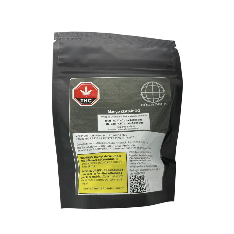 Rogworld - Mango Zkittelz Whipped Live Resin 1g
