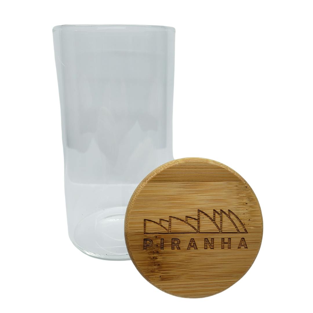 Glass Jar with Bamboo Lid 300 mL by Piranha