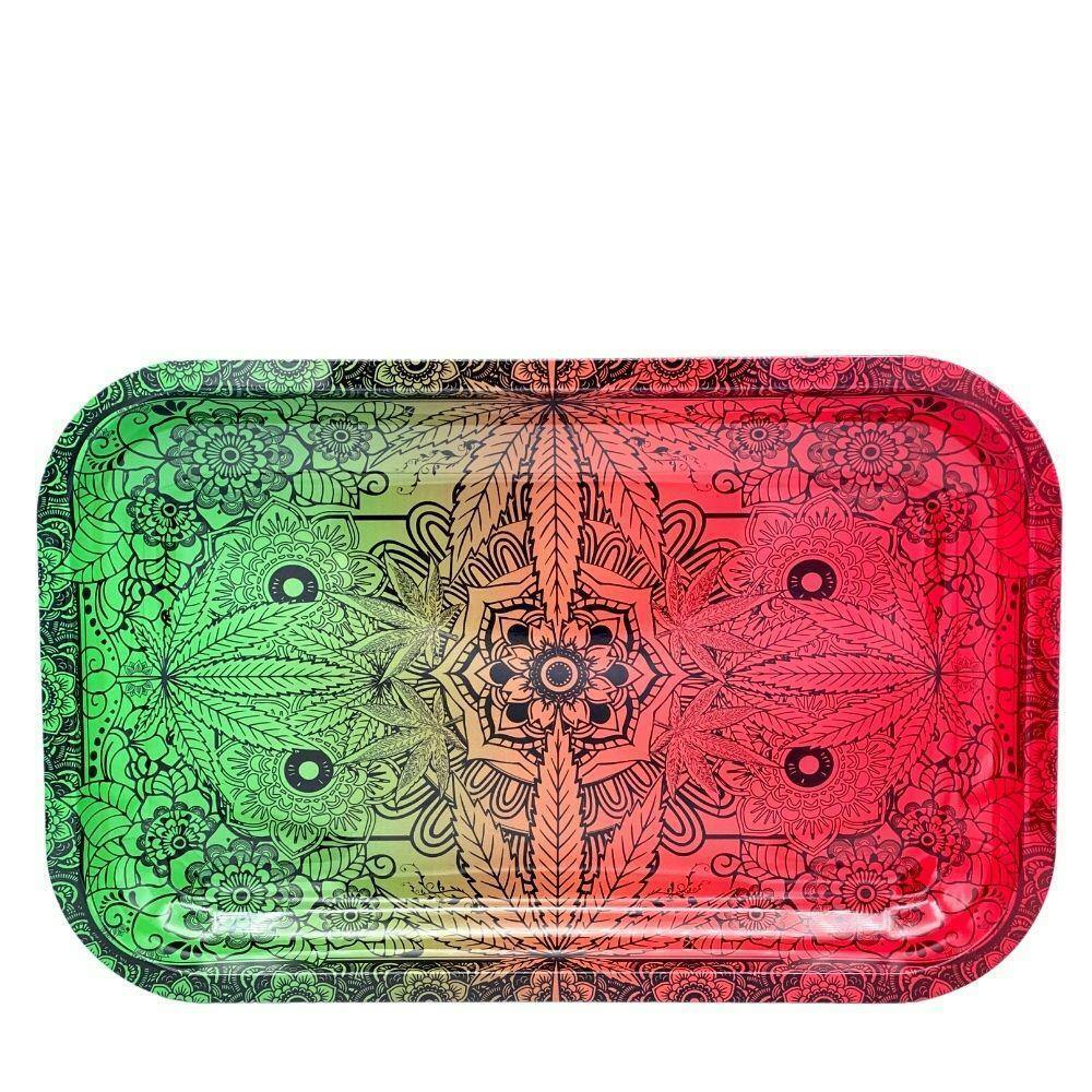 Mandala 1 Metal Rolling Tray - Medium