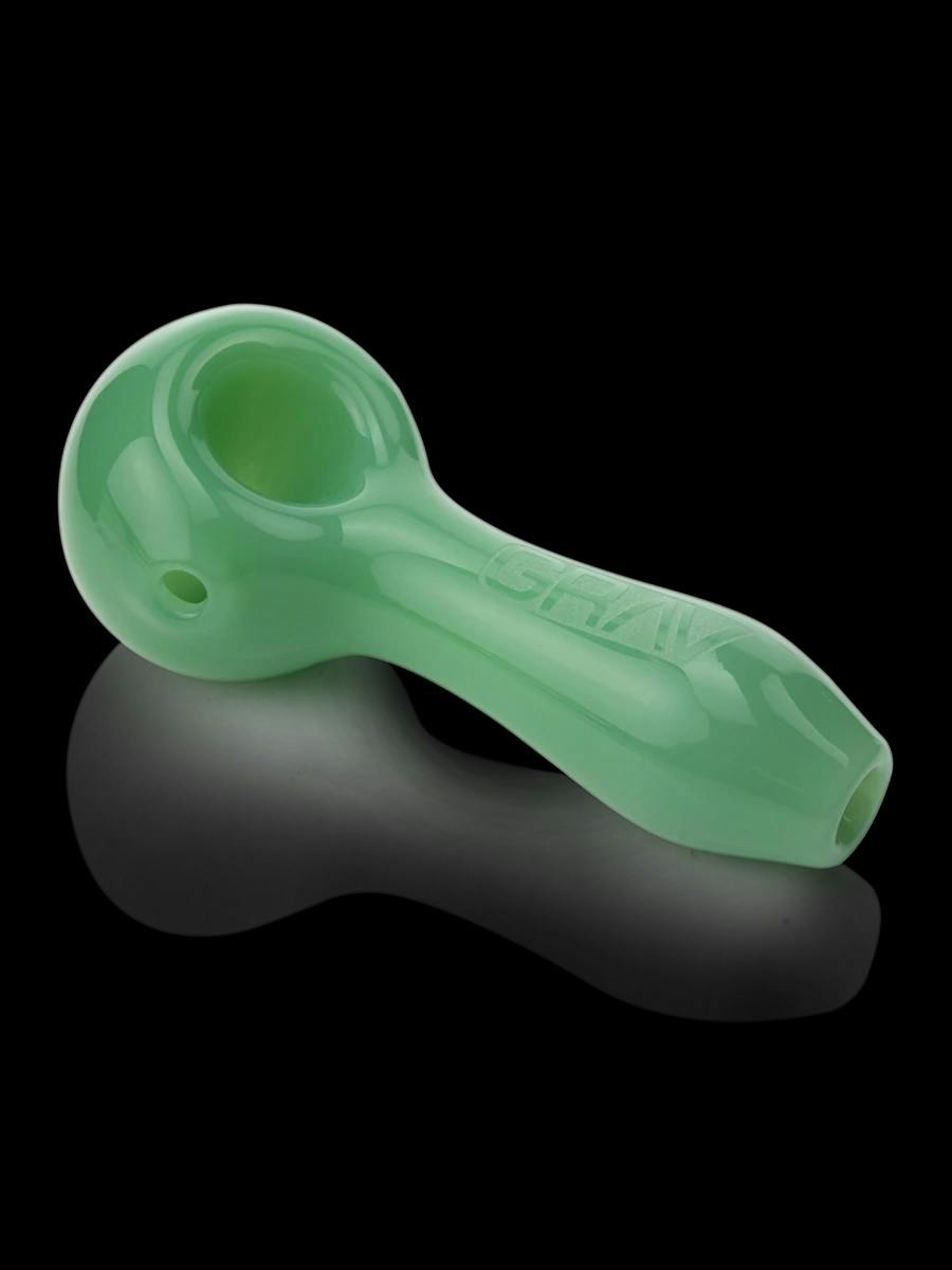 4" Spoon Hand Pipe by Grav - Mint Green