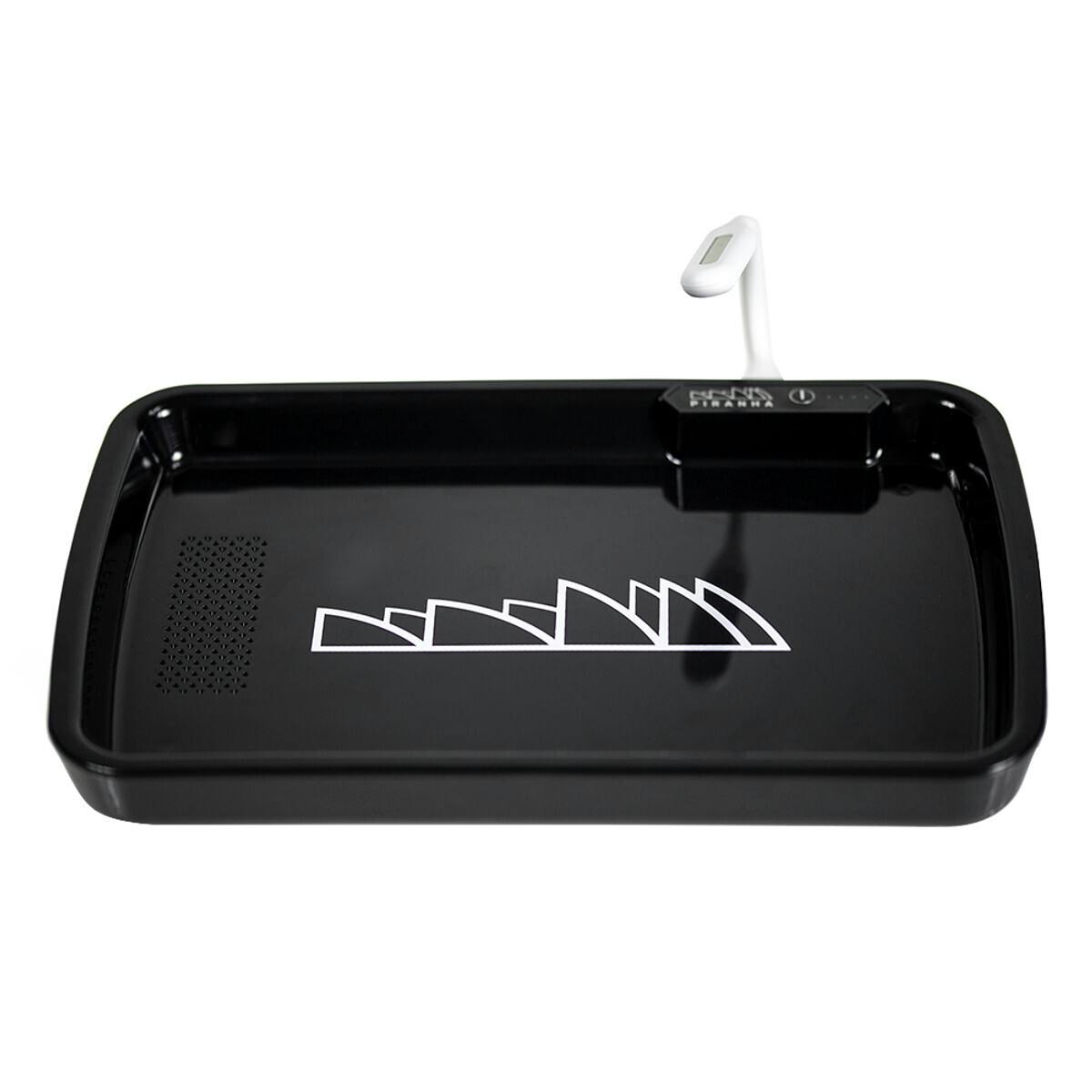 17.25" x 7.25" LED Rolling Tray by Piranha - Black