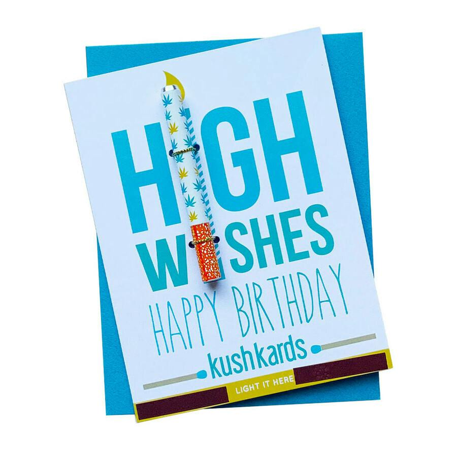 High Wishes One Hitter Greeting Card by KushKards