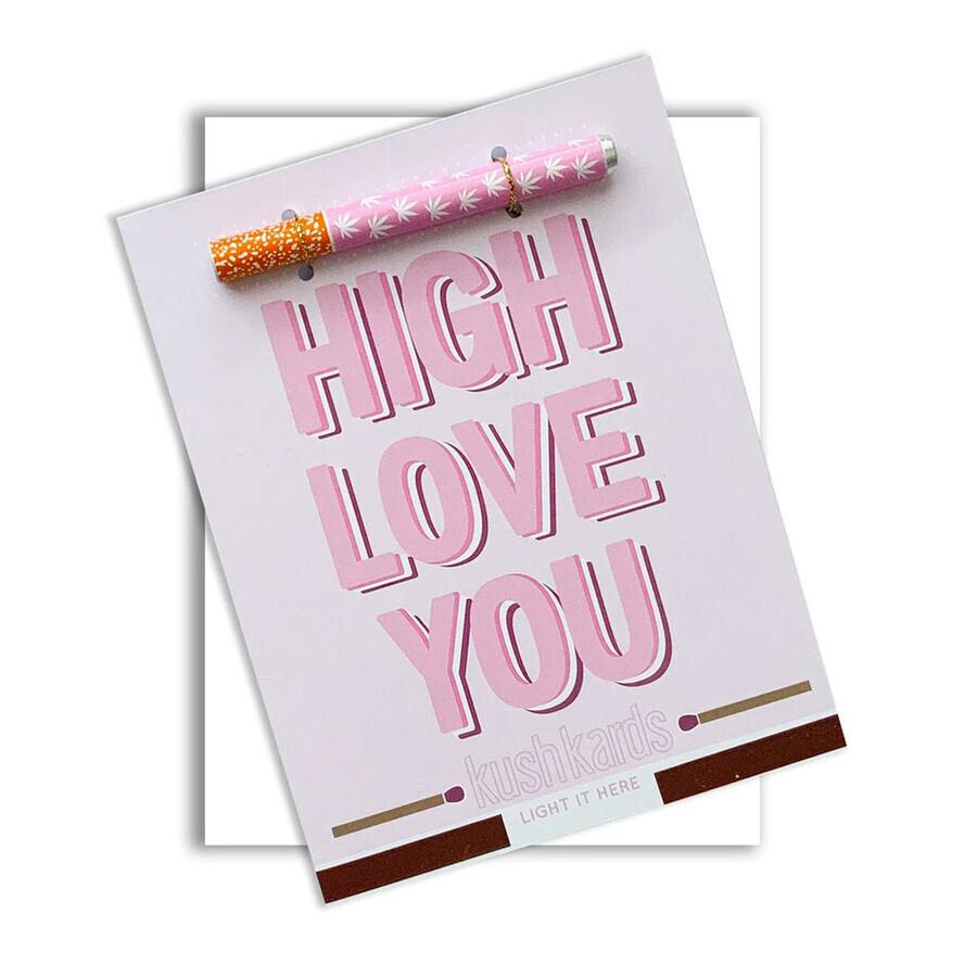 High Love You One Hitter Greeting Card by KushKards