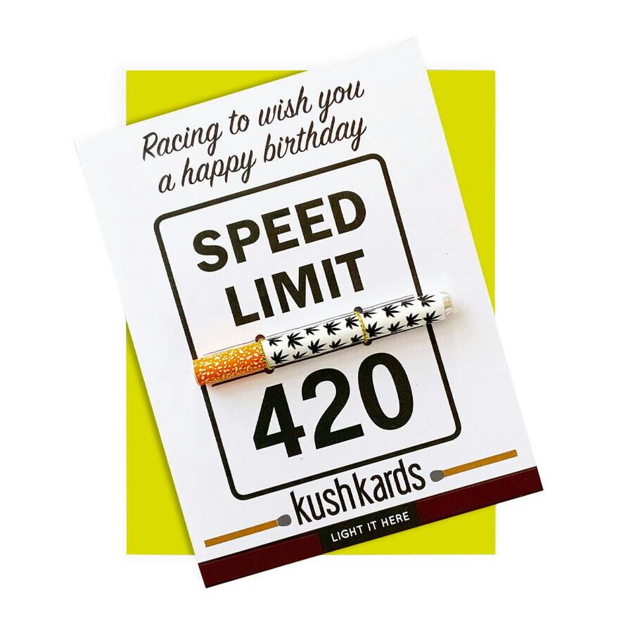 420 Birthday One Hitter Greeting Card by KushKards