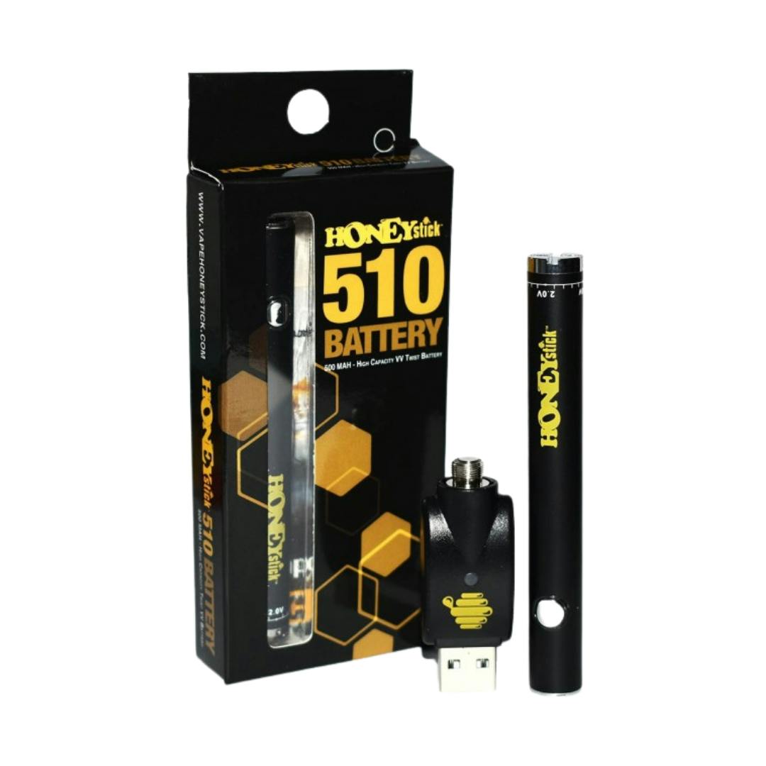 HoneyStick - 510 Twist - 500mAh Variable Voltage Battery - Black