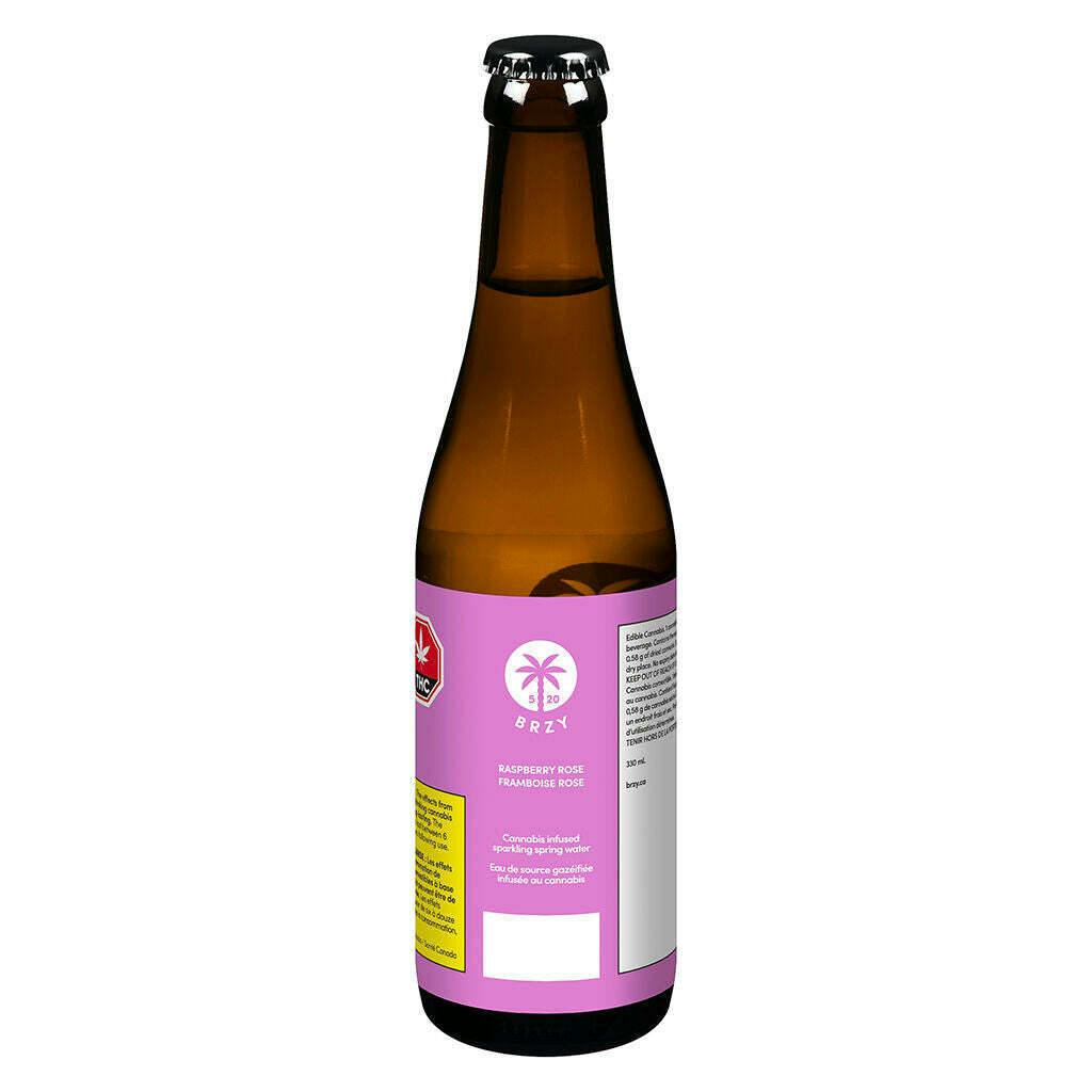 BRZY - Raspberry Rose Cannabis Infused Sparkling Spring Water - 330ml
