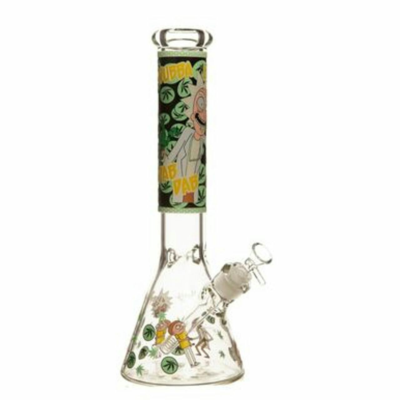 14" 7mm Trippy Scientist Glow In The Dark Bong