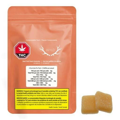 Wyld - Real Fruit Peach Gummies 5:1 CBD:THC - 2 Pack