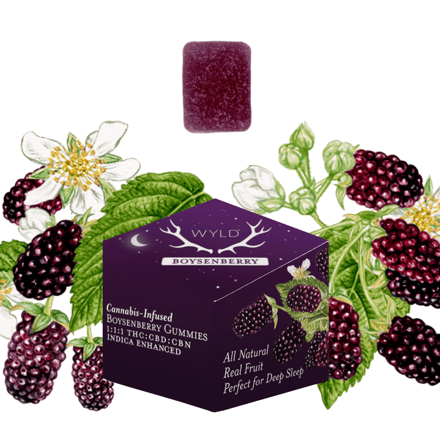 WYLD - Boysenberry 1:1:1 CBD (I) - Gummies - 100mg THC / 100mg CBD / 100mg CBN