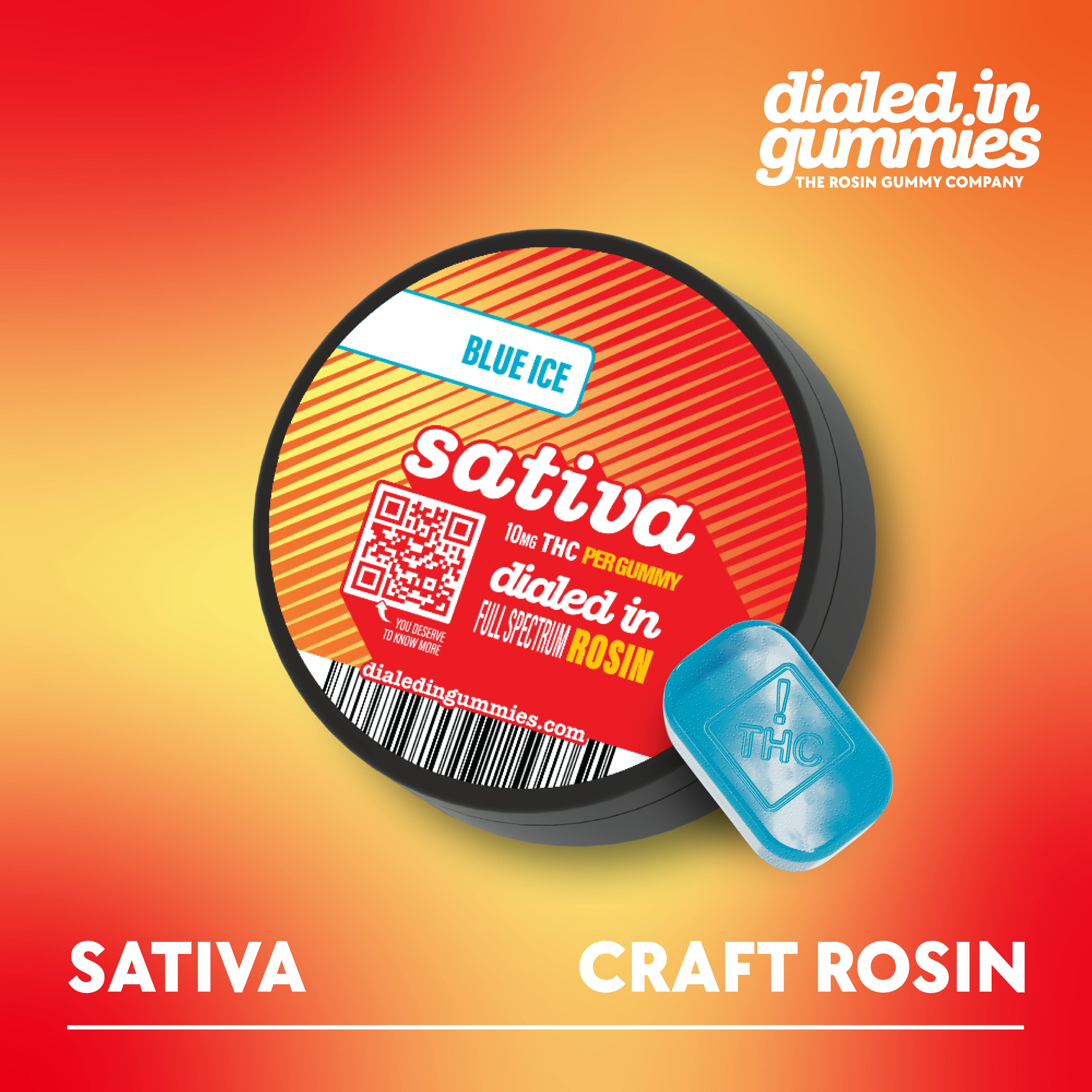 Dialed In - Classic Rosin Gummies - 100 mg - - Blue Ice (S)