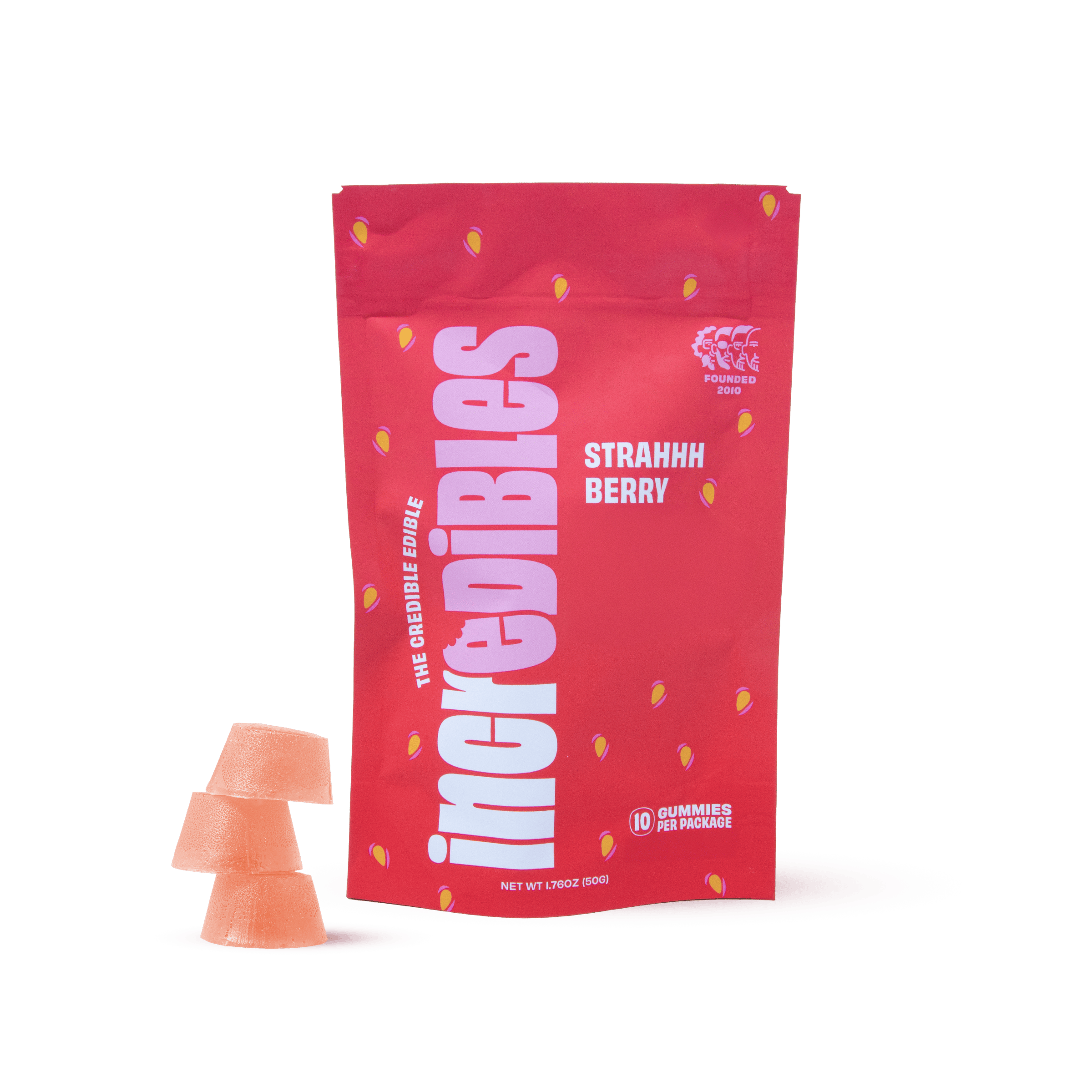 Incredibles - Gummies 1:1 - 100 mg THC / 100 mg CBD - Strahhhberry