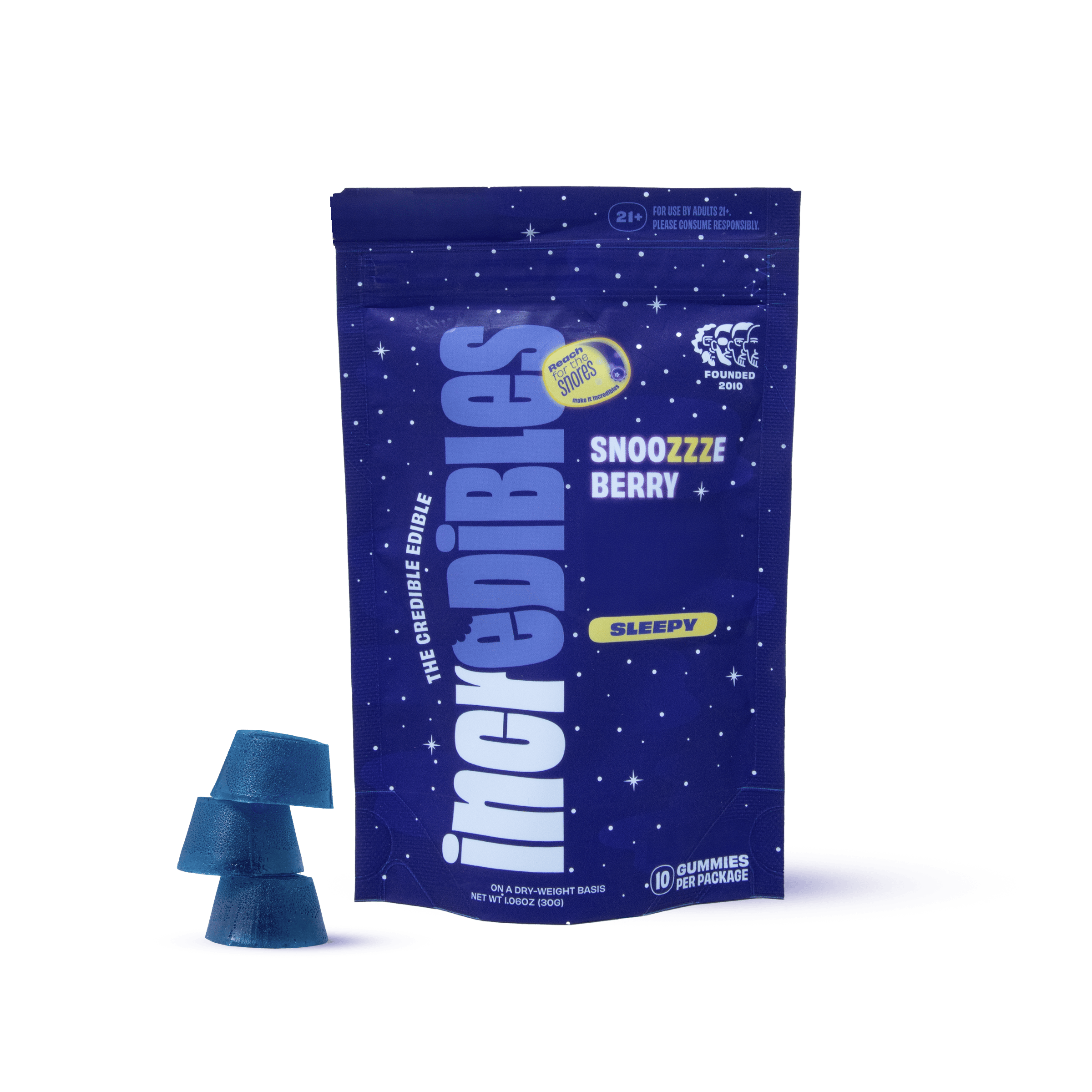 Incredibles - Gummies 5:1 - 100 mg THC / 20 mg CBN - Snoozzzeberry