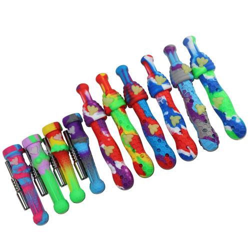 Silicone Dab Straw with Honey Bee