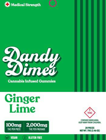 Dandy Dimes - Key Lime (S) - Gummies - 2000mg cannabis product
