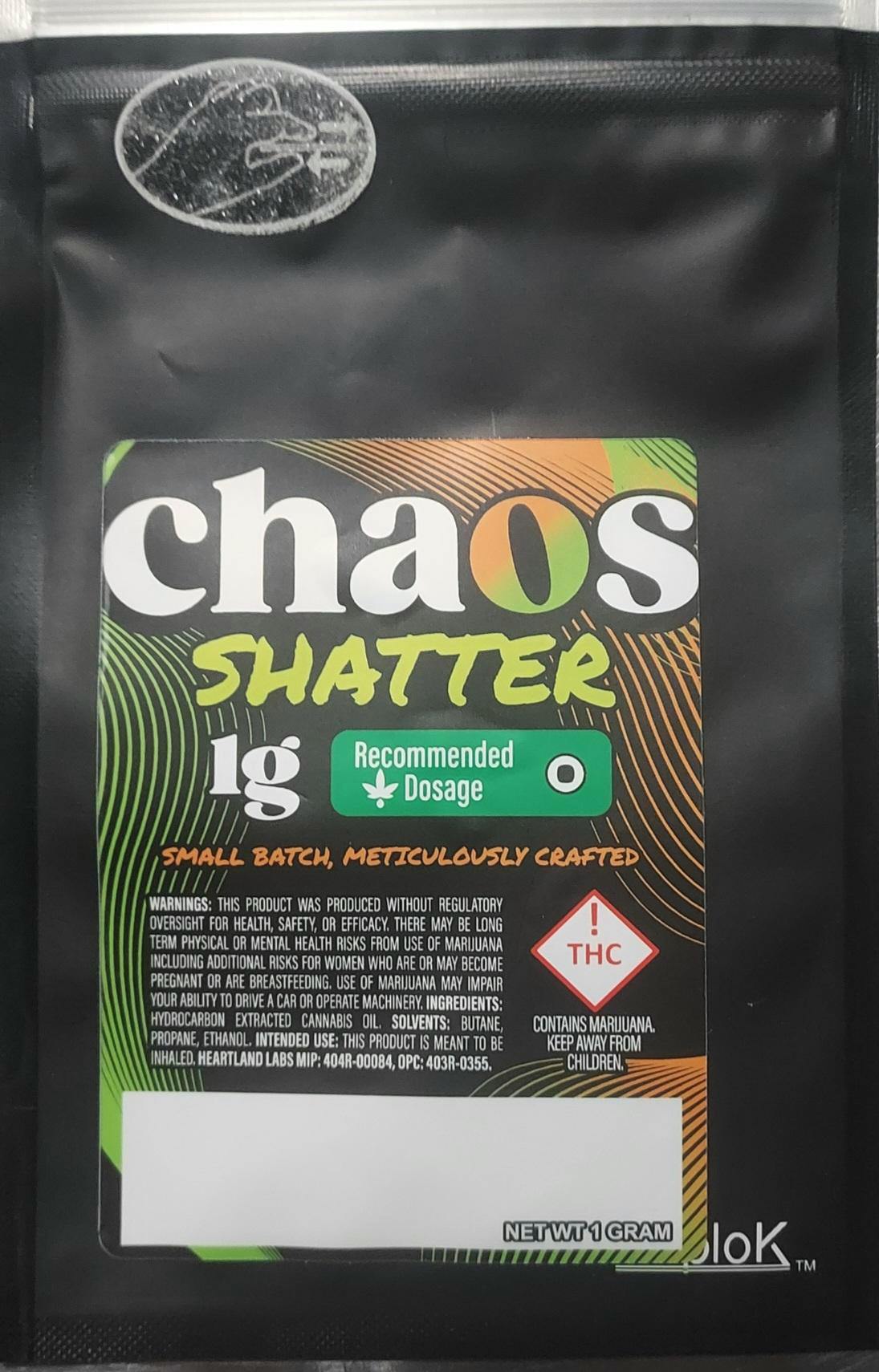 Chaos - Shatter - 1 gram - - Lemon Cake (S)