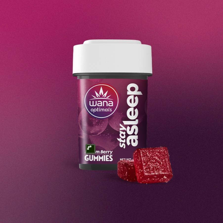 (MED) Wana - Optimals - Stay Asleep (H) - Gummies - 1000mg THC / 1000mg CBG / 1000mg CBN