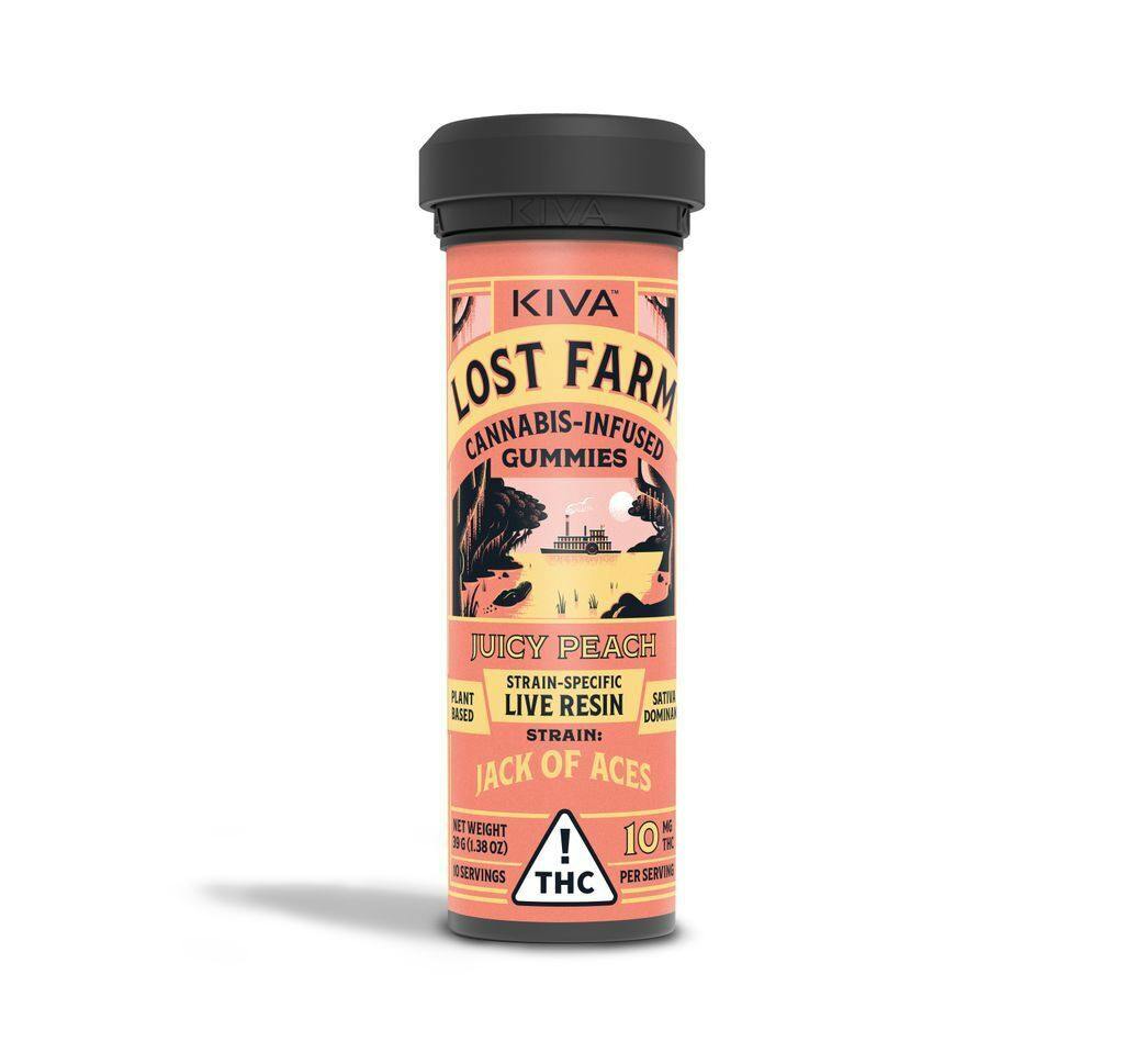 Lost Farm Live Resin Juicy Peach Gummy 100mg [10pk]