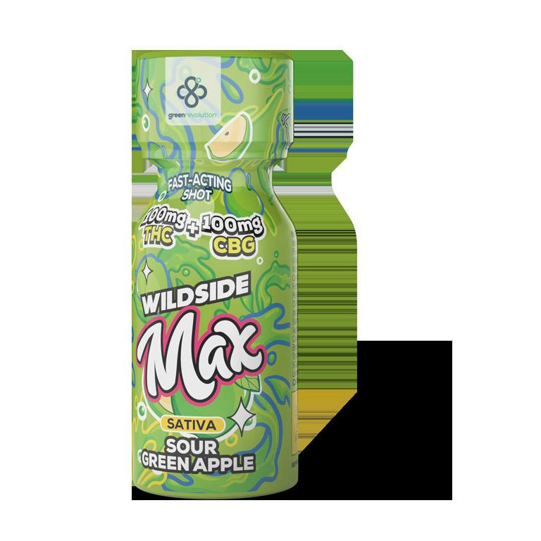 Sour Green Apple Wildside Max Shot [100 mg THC + 100mg CBG]