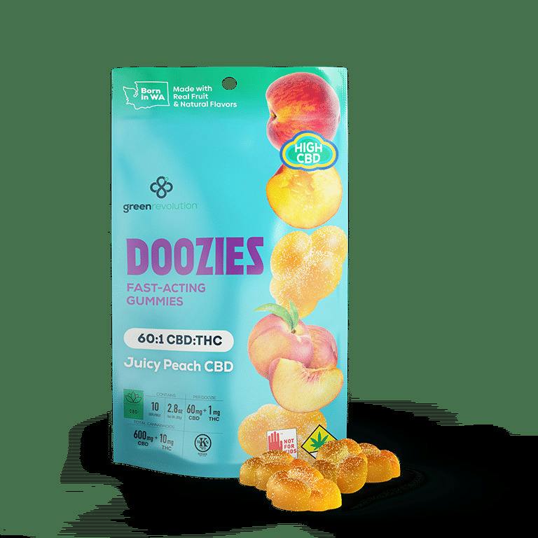 Juicy Peach 60:1 CBD Doozies | 10-pack