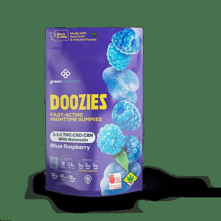 Blue Raspberry NIGHTTIME 1:1:1 CBD|CBN + Melatonin Doozies | 10-pack