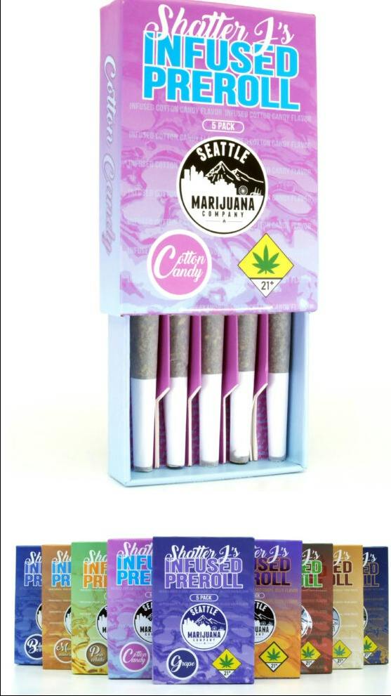 Cotton Candy Shatter J's Pre-Roll 5-pack | 5g (DOH)