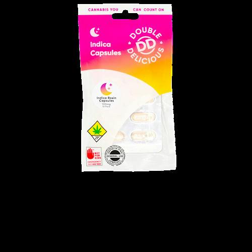 Indica Rosin Capsules 10-pack | 100mg (DOH)
