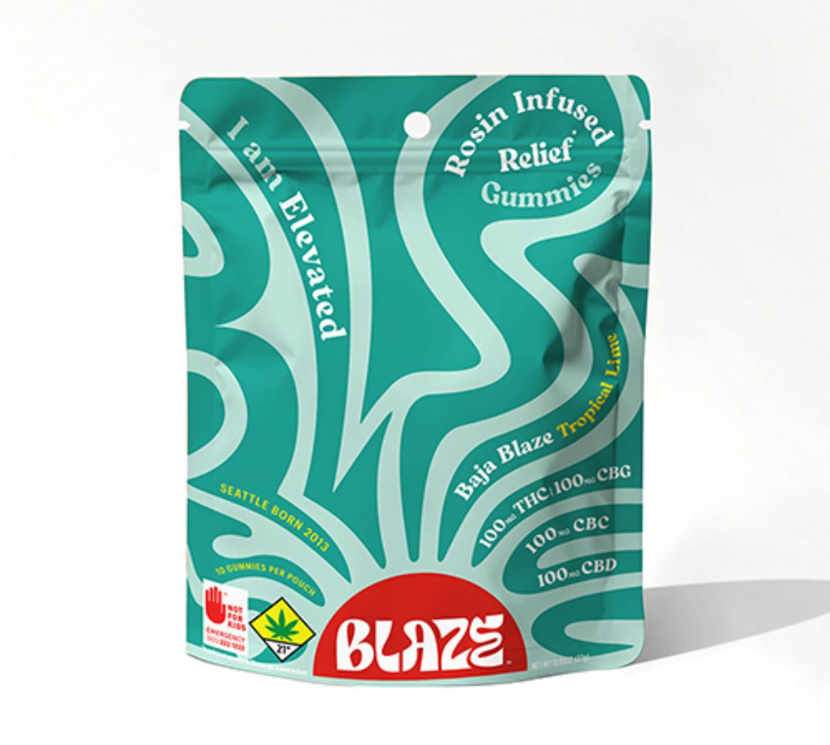 Raspberry Lime Sugar Free Blaze Gummies 1:1:1:1 CBG+CBC+CBD | 400mg (DOH)