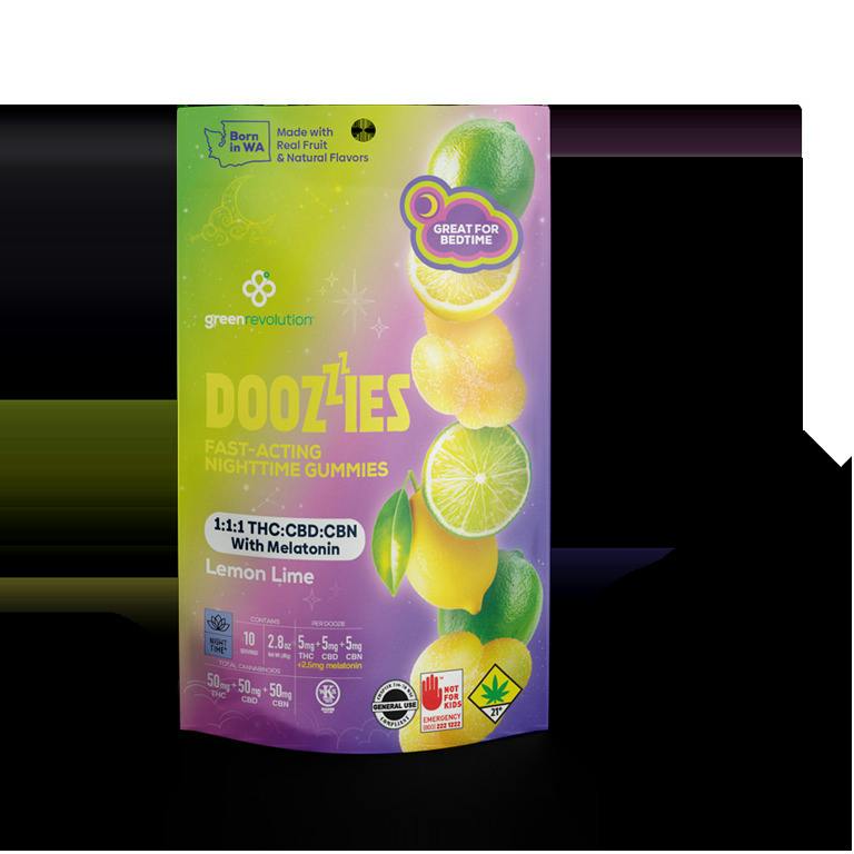Lemon Lime NIGHTTIME 1:1:1 CBD|CBN + Melatonin Doozies | 10-pack (DOH)