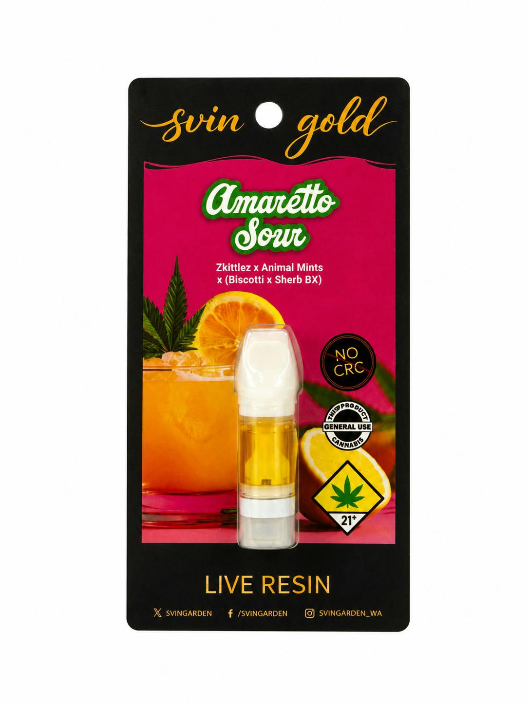 Amaretto Sour - Live Resin Cartridge | 1g (DOH)