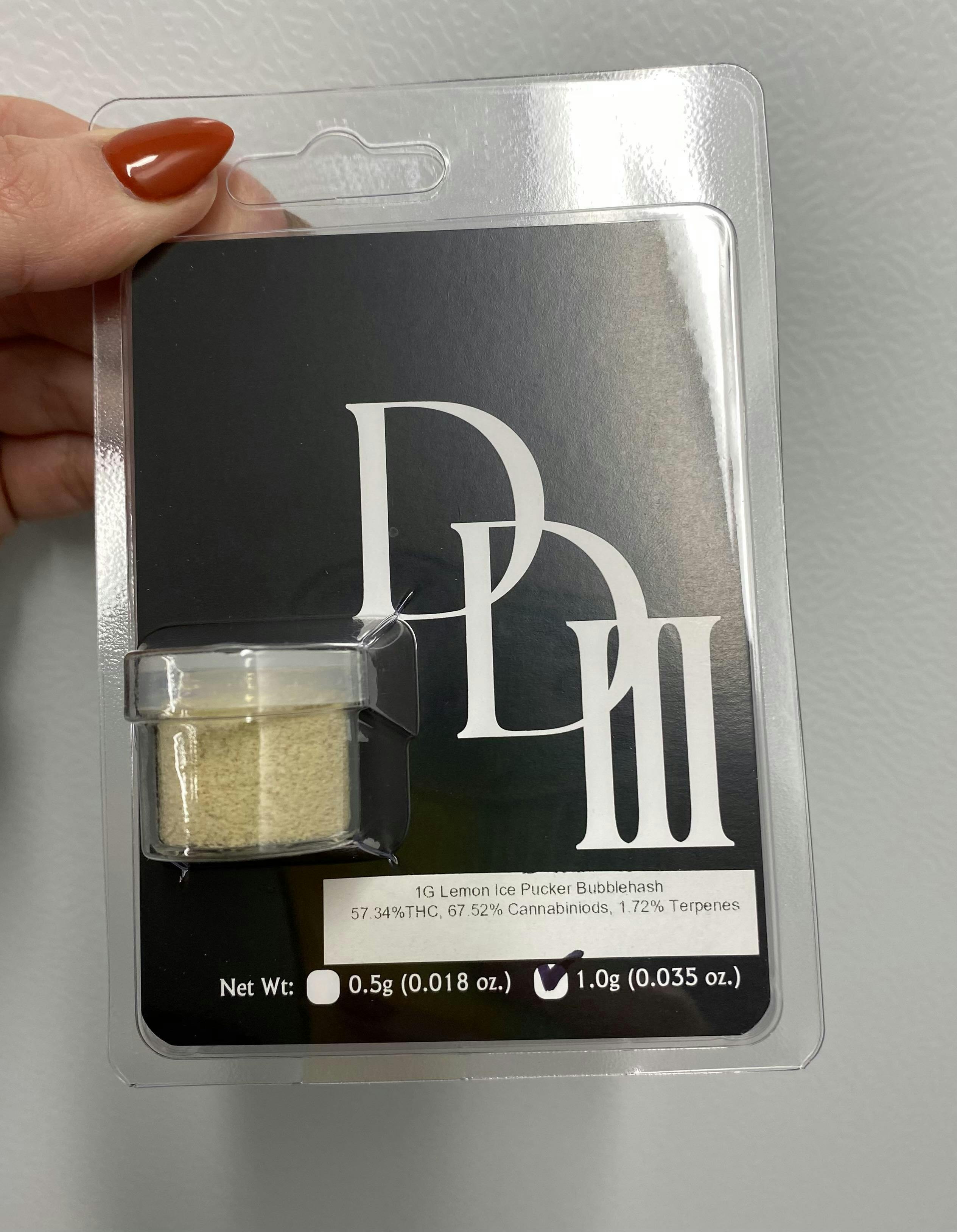 1g Lemon Ice Pucker Bubble Hash