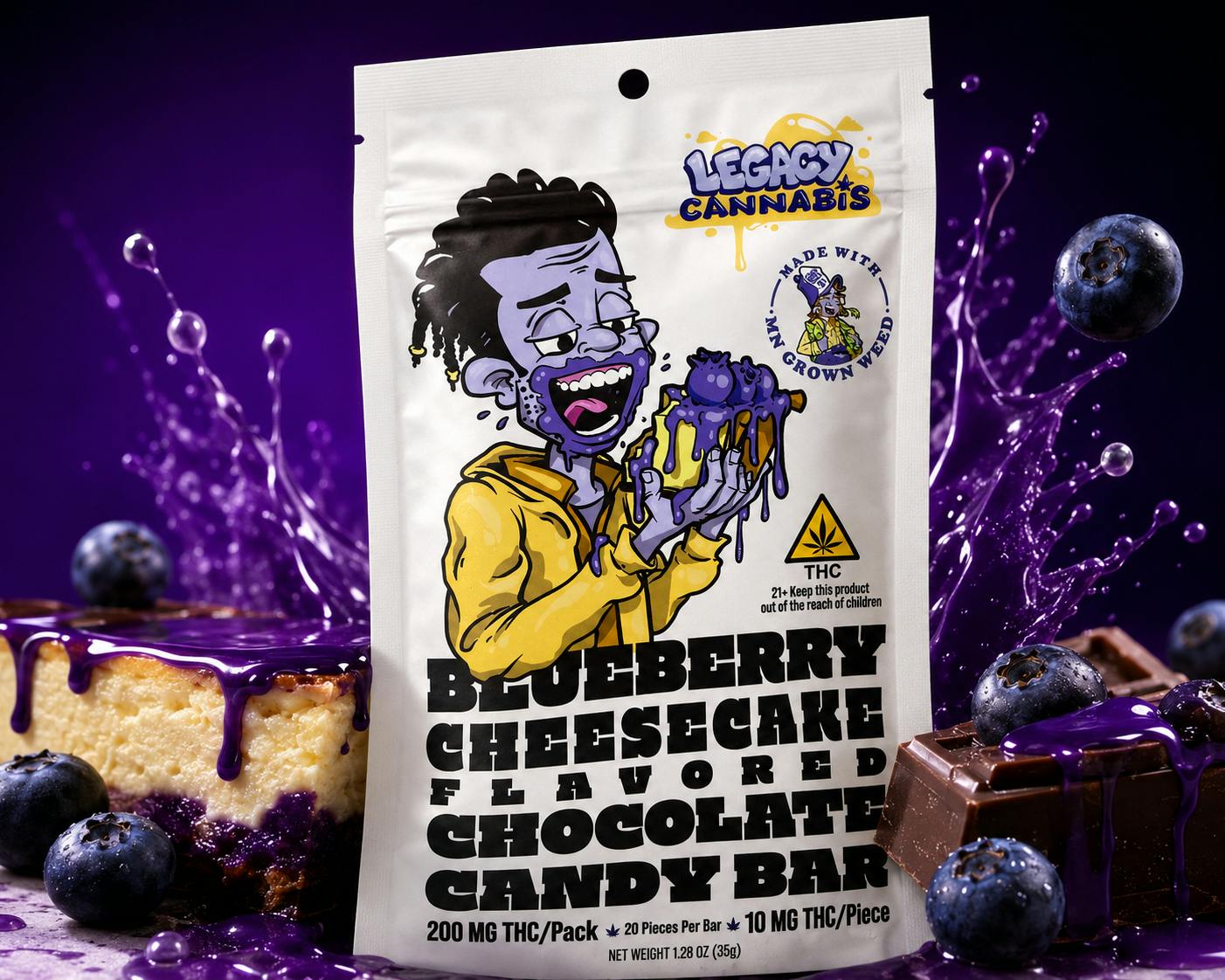 Blueberry Cheesecake - Edible - 200mg - 1ct cannabis product