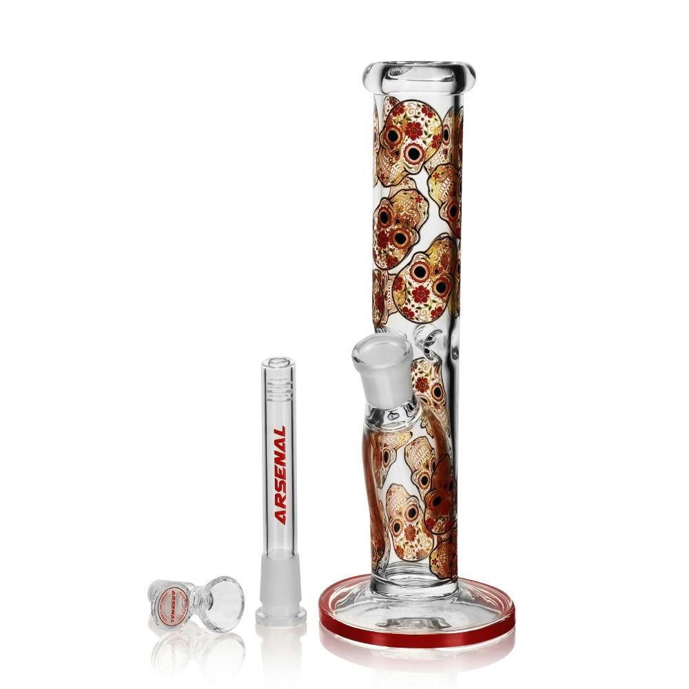 Sugar Skull Straight Shooter - 10" - Red