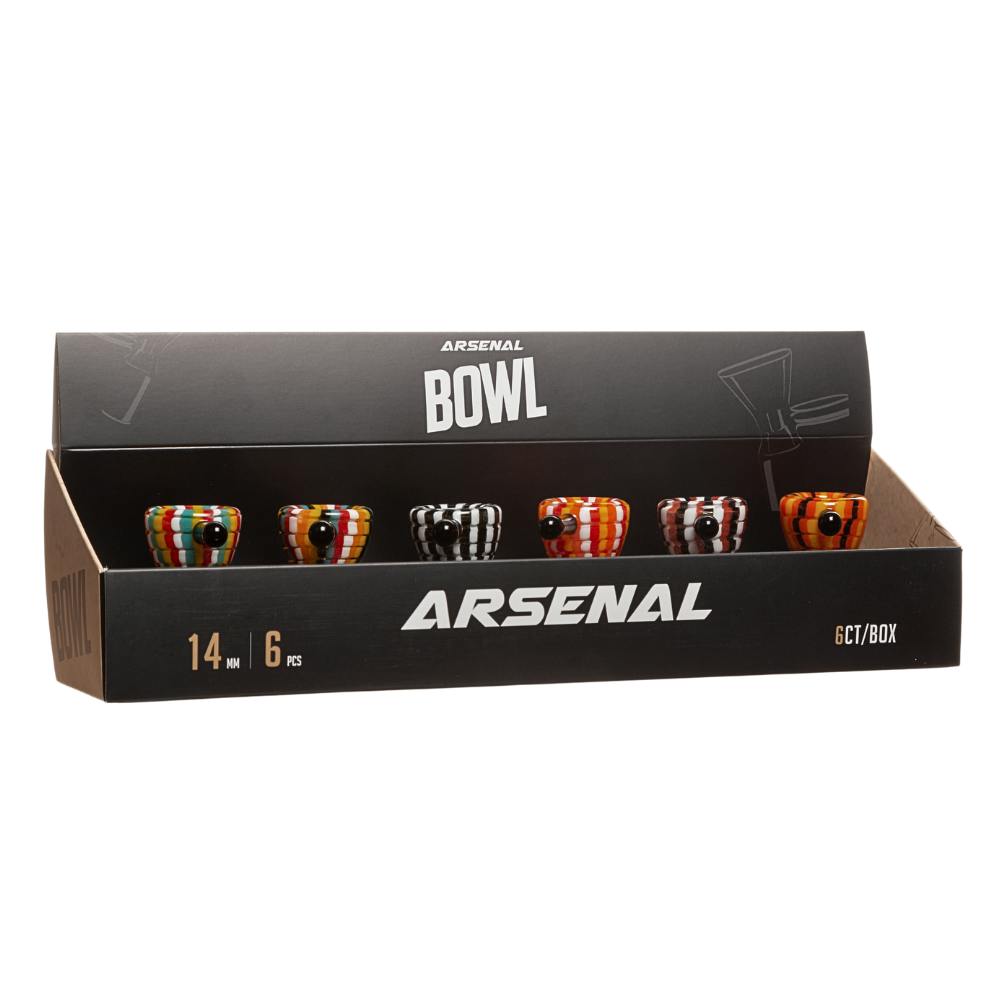 Bowl - 14mm - Multicolored Swirl Bowl - Assorted