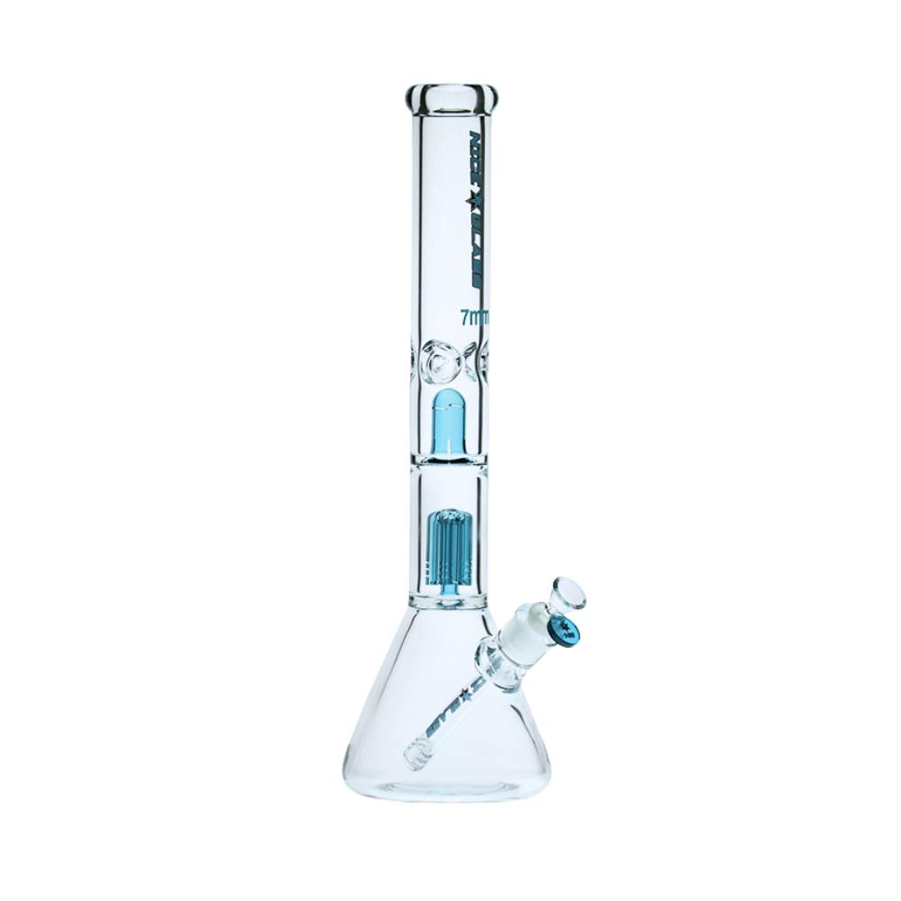 6-Arm Perc & Splash Guard Beaker - 18" - Jade Blue
