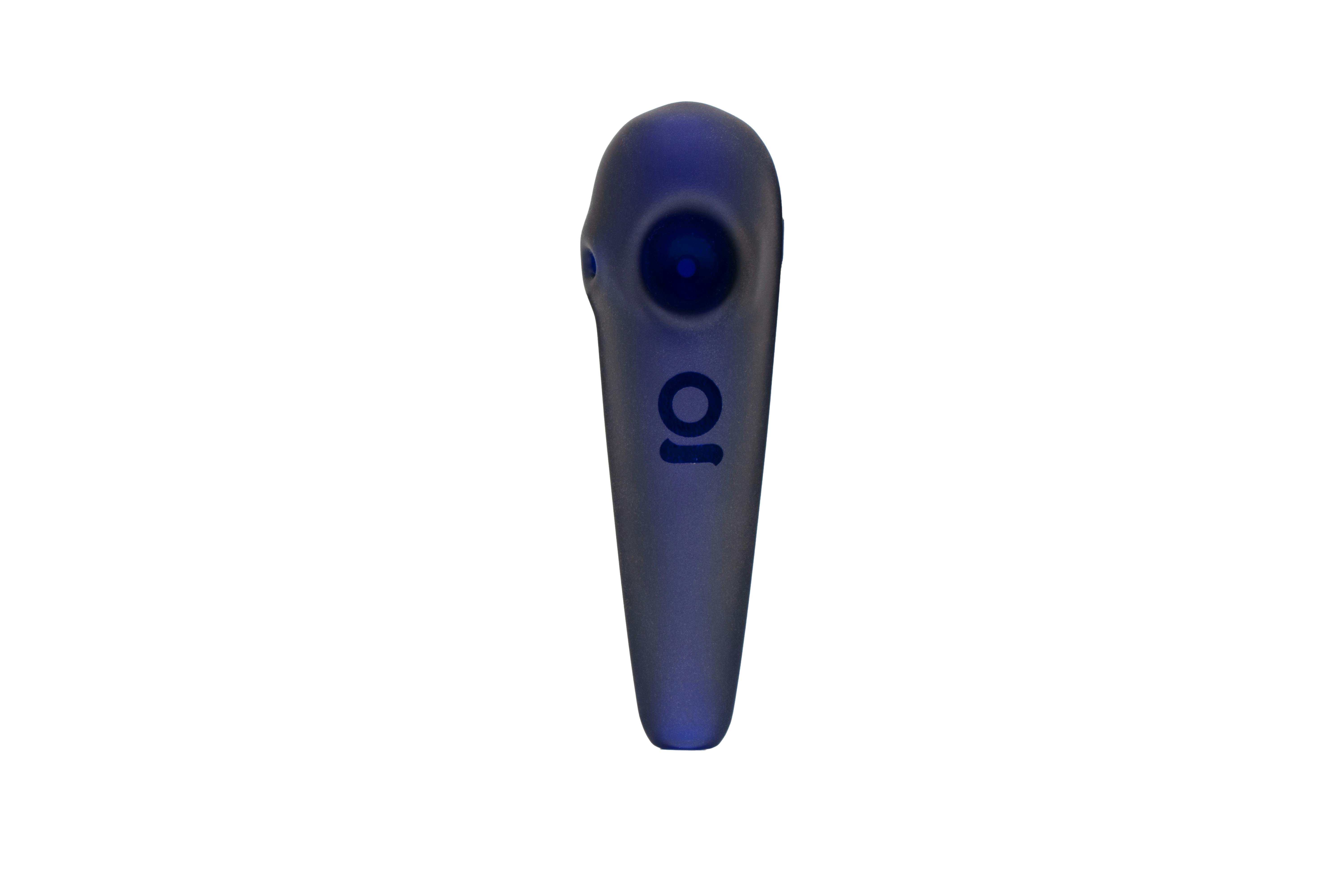 Glass Tear Drop Spoon Pipe - 4" - Blue