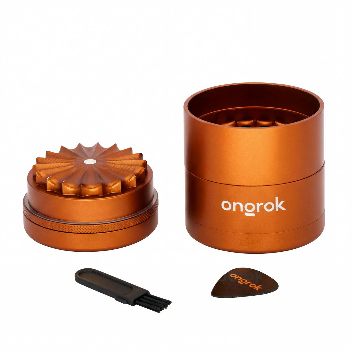 Flower Teeth Storage Grinder - 5pc - Orange