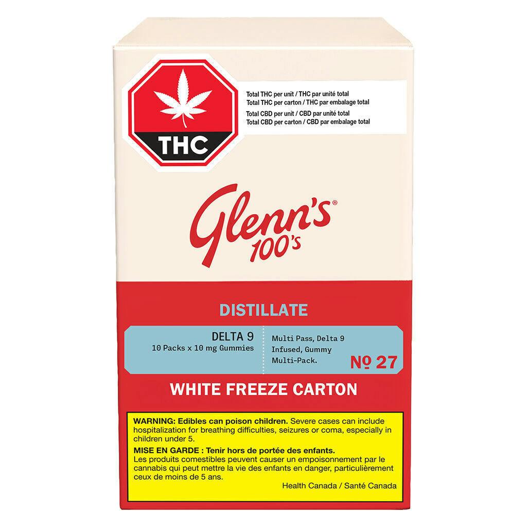 No.27 100's Distillate Delta 9 – White Freeze carton - 10x1 Pack