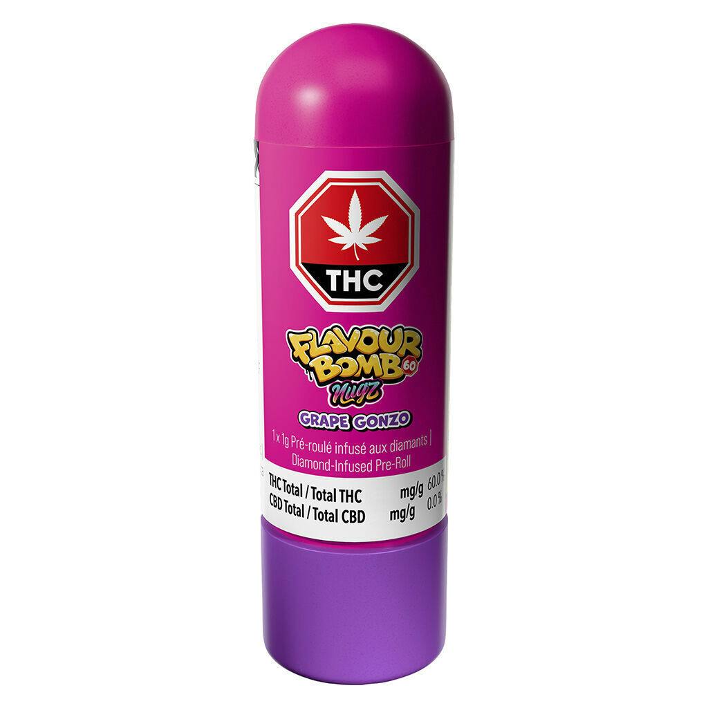 Flavour Bomb 60 Grape Gonzo Diamond Infused Pre-Roll - 1x1g