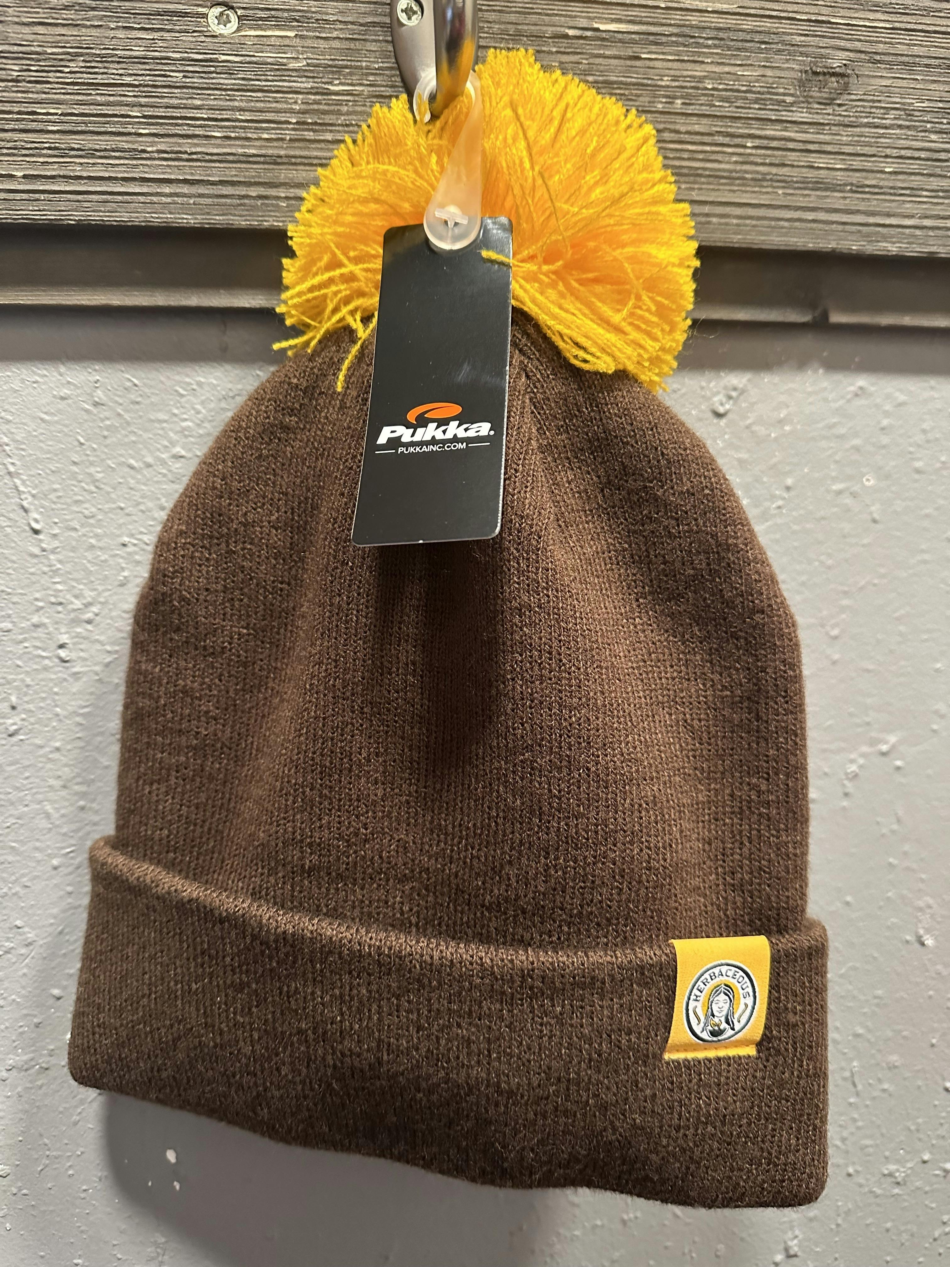 Herbaceous Beanie Hat w/Puff Ball